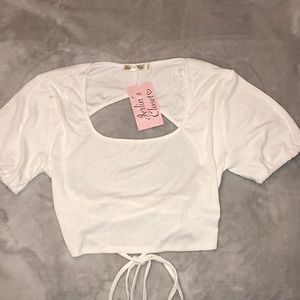 White crop top